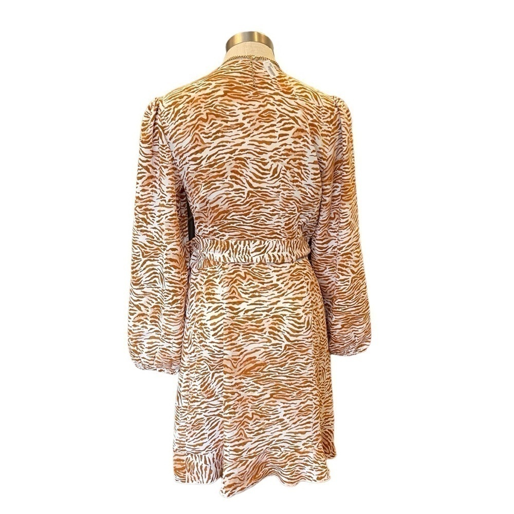 Little Moon Julep Wrap Dress Animal Print Giselle Amber Earth Print Sz. M - Picture 6 of 11